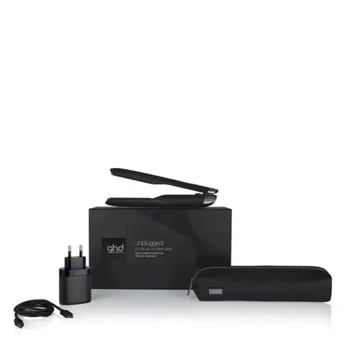 Plancha de pelo de viaje, inalámbrica, negra, Unplugged GHD