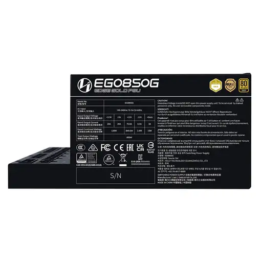 Lian Li EG0850G unidad de fuente de alimentación 850 W 24-pin ATX SFX Negro
