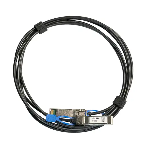 Mikrotik XS+DA0003 Cable de fibra óptica e InfiniBand 3 m SFP/SFP+/SFP28 Negro