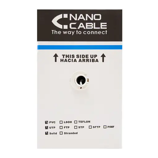Nanocable CABLE RED RJ45 CAT.5E UTP RIGIDO AWG24, 305 M