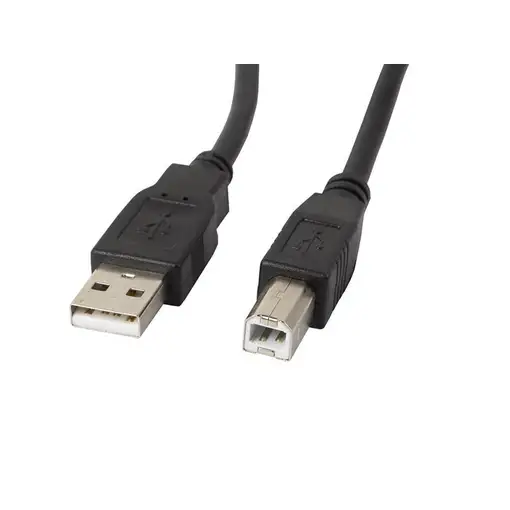 Lanberg CA-USBA-10CC-0005-BK cable USB USB 2.0 0,5 m USB B Negro