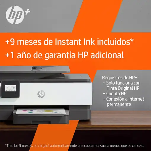 HP OfficeJet 8014e Inalámbrico All-in-One Color Impresora, Servicio Instant Ink; I