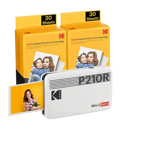 Kodak Mini 2 Retro impresora de foto Pintar por sublimación 2,1" x 3,4" (5,3 x 8,6 Kodak Mini 2 Retro impresora de foto Pintar por sublimación 2,1" x 3,4" (5,3 x 8,6