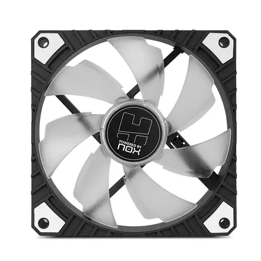 NOX Hummer H-Fan Pro Ventilador 12 cm Negro, Blanco 1 pieza(s)