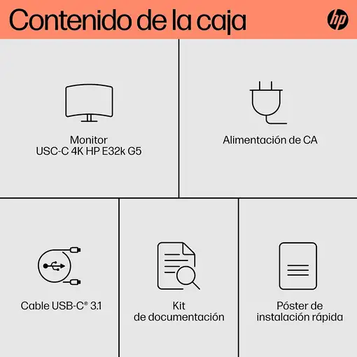 HP Monitor USB-C 4K E32k G5