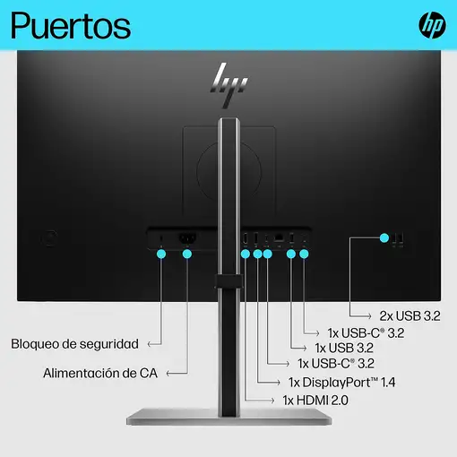 HP E-Series Monitor USB-C 4K E27k G5