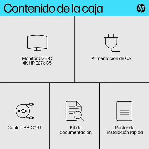 HP E-Series Monitor USB-C 4K E27k G5