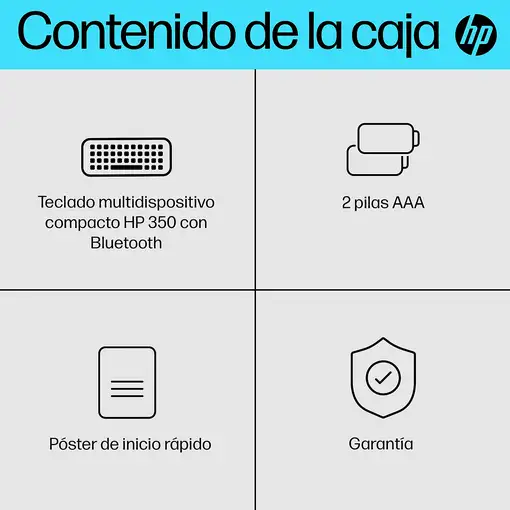 HP Teclado multidispositivo compacto 350 con Bluetooth
