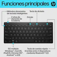 HP Teclado multidispositivo compacto 350 con Bluetooth