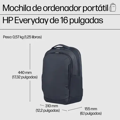HP Mochila para portátil Everyday de 16 pulgadas