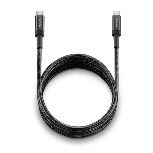 Cable de carga rápida de  USB-C a USB-C de 3 metros hasta 100W, NGS