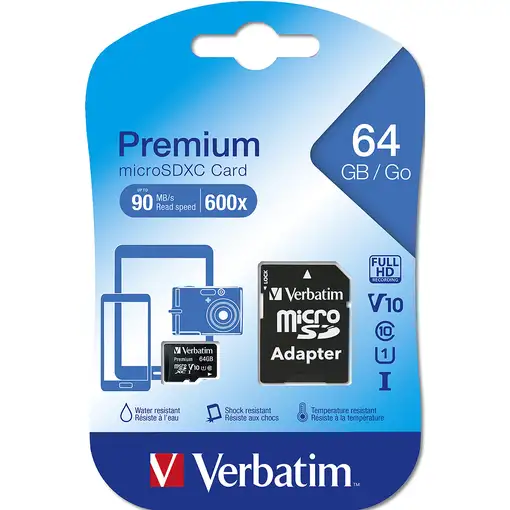 Verbatim Premium 64 GB MicroSDXC Clase 10