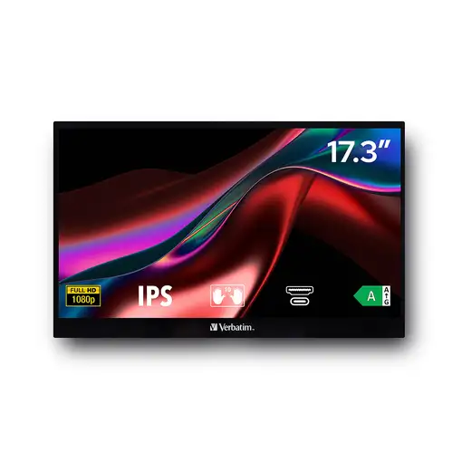 Verbatim 49593 pantalla para PC 43,9 cm (17.3") 1920 x 1080 Pixeles Full HD LCD Pa