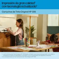 Tinta hp x7fp21ue 308  160 copias tinta hp 308 negra (ue) negra