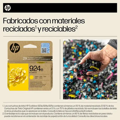 HP Cartucho de Tinta Original EvoMore 924e amarilla