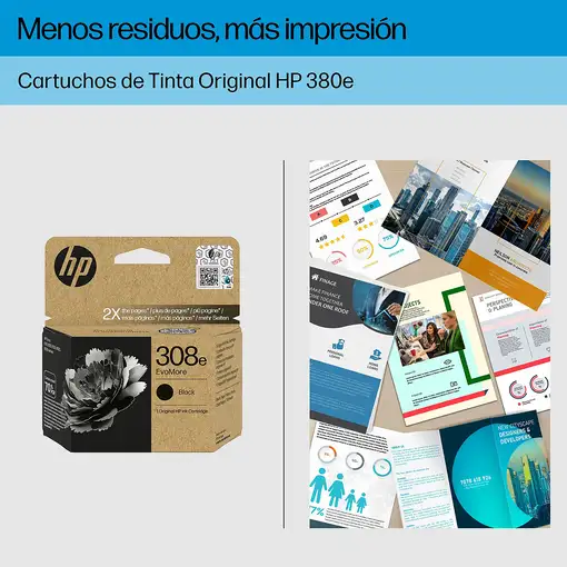 Hp tinta negro 7fp22ue 308e  320 copias evomore hp 308e negra