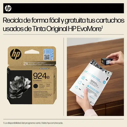 HP Cartucho de Tinta Original EvoMore 924e negra