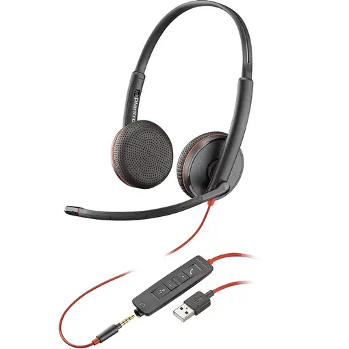 POLY Auriculares estéreo Blackwire 3225 USB-A POLY Auriculares estéreo Blackwire 3225 USB-A