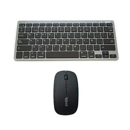 iggual IGG316917+IGG316771 teclado Ratón incluido Bluetooth QWERTY Gris