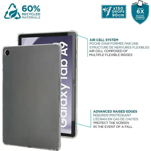 Mobilis 058031 funda para tablet 22,1 cm (8.7'') Transparente