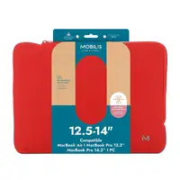 Mobilis 049019 maletines para portátil 35,6 cm (14") Funda Gris, Rojo