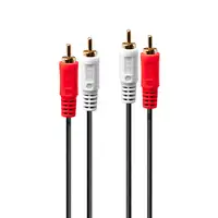 Lindy 35666 cable de audio 20 m 2 x RCA Negro, Rojo, Blanco