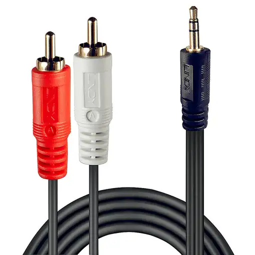 Lindy 35685 cable de audio 10 m 2 x RCA 3,5mm Negro