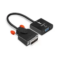 Lindy 38189 adaptador de cable de vídeo 0,1 m DVI-D VGA (D-Sub) Negro