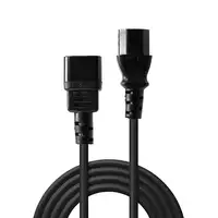 Lindy 30320 cable de transmisión Negro 0,5 m C14 acoplador C13 acoplador