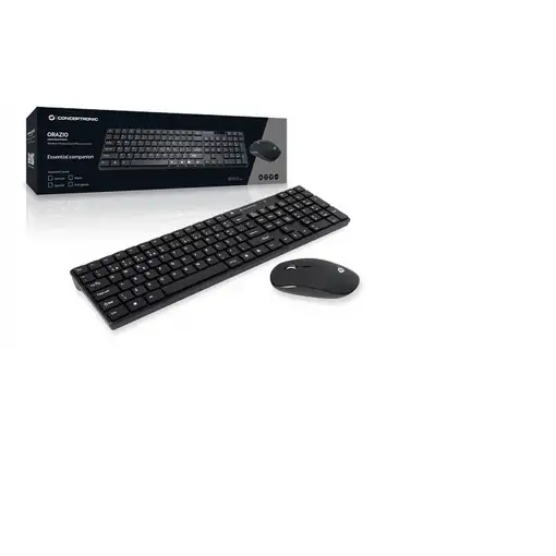 Conceptronic Orazio teclado Ratón incluido Hogar RF inalámbrico QWERTY Portugués N