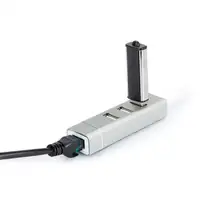 Digitus Concentrador USB 2.0 de 3 puertos y adaptador LAN Fast Ethernet con conexi