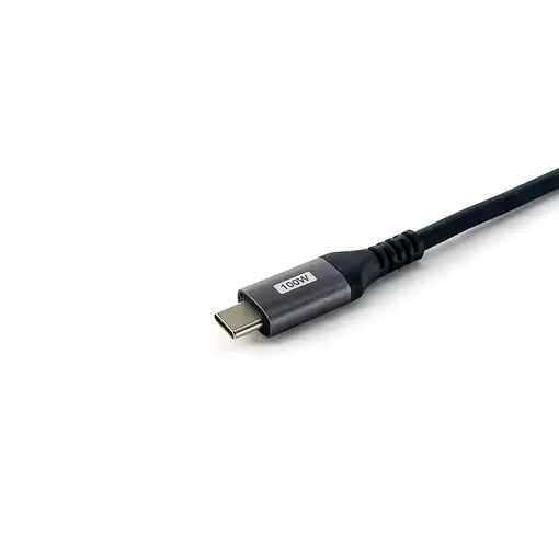 Equip 128891 Cable USB 2.0 C a C en ángulo de 90°, M/M, 1,0 m, PD 100 W, negro