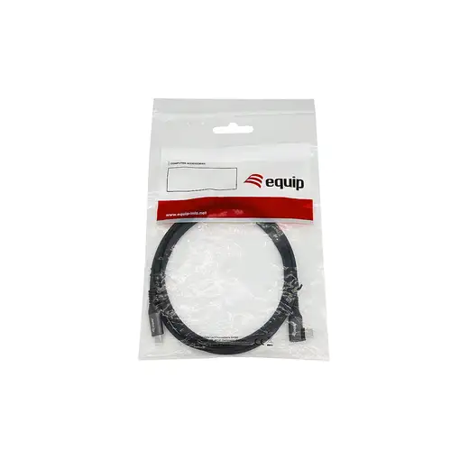 Equip 128891 Cable USB 2.0 C a C en ángulo de 90°, M/M, 1,0 m, PD 100 W, negro