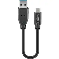 Goobay 45247 cable USB USB 3.2 Gen 1 (3.1 Gen 1) 0,15 m USB A USB C Negro