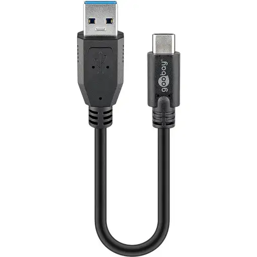 Goobay 45247 cable USB USB 3.2 Gen 1 (3.1 Gen 1) 0,15 m USB A USB C Negro