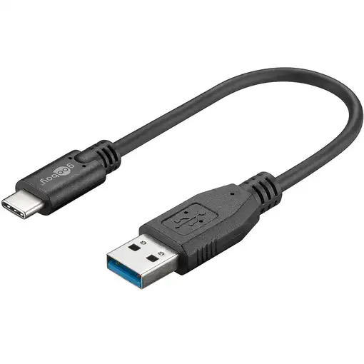 Goobay 45247 cable USB USB 3.2 Gen 1 (3.1 Gen 1) 0,15 m USB A USB C Negro