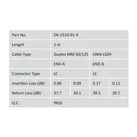 Digitus Cable de conexión multimode de fibra óptica, OM4, LC/LC