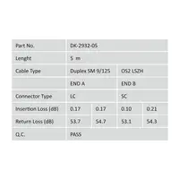Digitus Cable de conexión modo único de fibra óptica, LC/SC