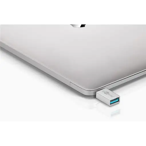 Goobay 56620 cambiador de género para cable USB C USB A Plata