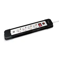 Equip 245553 base múltiple 1,5 m 4 salidas AC Interior Negro, Blanco