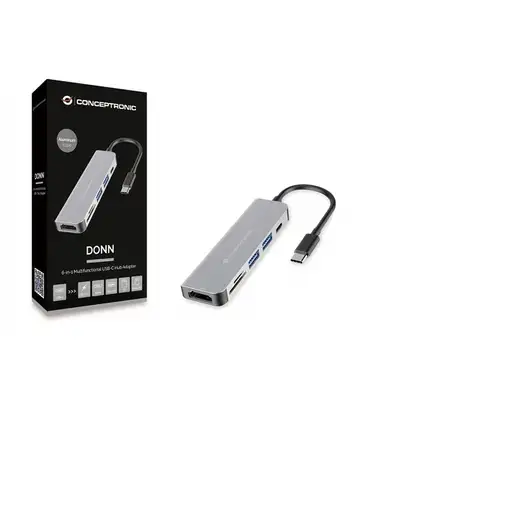 Conceptronic DONN02G base para portátil y replicador de puertos USB 3.2 Gen 1 (3.1