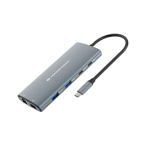 Conceptronic DONN06G base para portátil y replicador de puertos Alámbrico USB 3.2