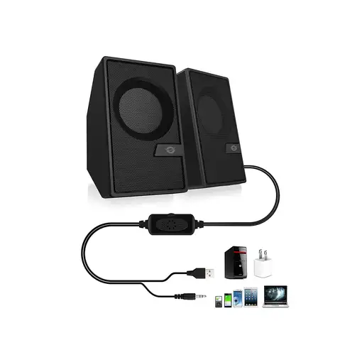 Conceptronic BJORN02B altavoz De 2 vías Negro Inalámbrico y alámbrico 6 W
