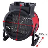 Calefactor Cerámico Termoventilador Portátil, 2 Niveles Potencia, Briebe, HT1130