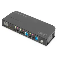 Digitus Conmutador KVM, 2 puertos, 4K60Hz, 2 DP in, 1 DP/HDMI out Digitus Conmutador KVM, 2 puertos, 4K60Hz, 2 DP in, 1 DP/HDMI out