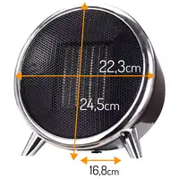 Calefactor Cerámico LED, Portátil, 2 Niveles Potencia,  Briebe, HT1129
