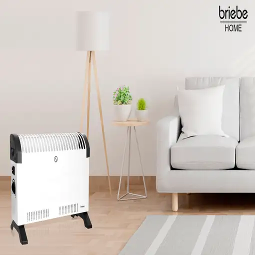 Convector Eléctrico Aire Caliente 3 Niveles Potencia, Portátil Briebe, 128215