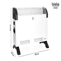 Convector Eléctrico Aire Caliente 3 Niveles Potencia, Portátil Briebe, 128215