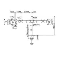 Equip 650152 Soporte articulado de sobremesa para dos monitores de 13"-27