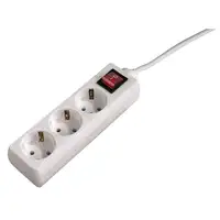 Hama 1.4m, 10-Way Power Strip, Blanco